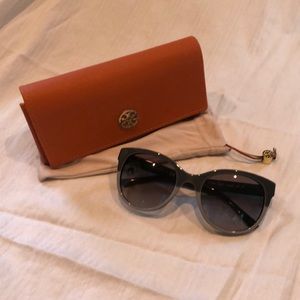 Tory Burch Havana Frame Sunglasses